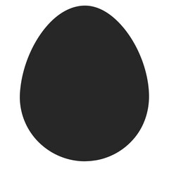 Easter egg silhouette vector illustration