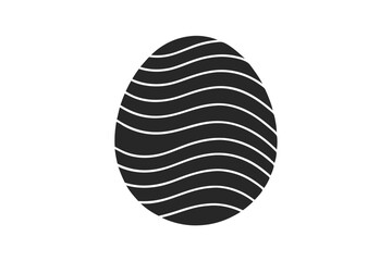 Easter egg silhouette vector illustration