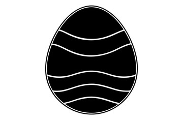 Easter egg silhouette vector illustration