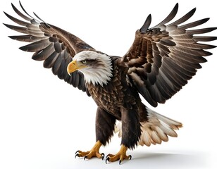Fototapeta premium Majestic Bald Eagle with Wings Spread