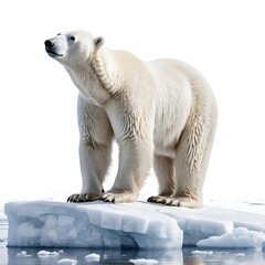 Fototapeta premium Majestic Polar Bear on Melting Ice Floe