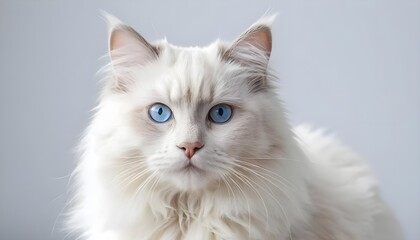 Obraz premium Majestic Ragdoll Cat with Stunning Blue Eyes