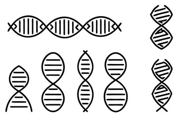 sequencing line art dna inspired digital drawing
