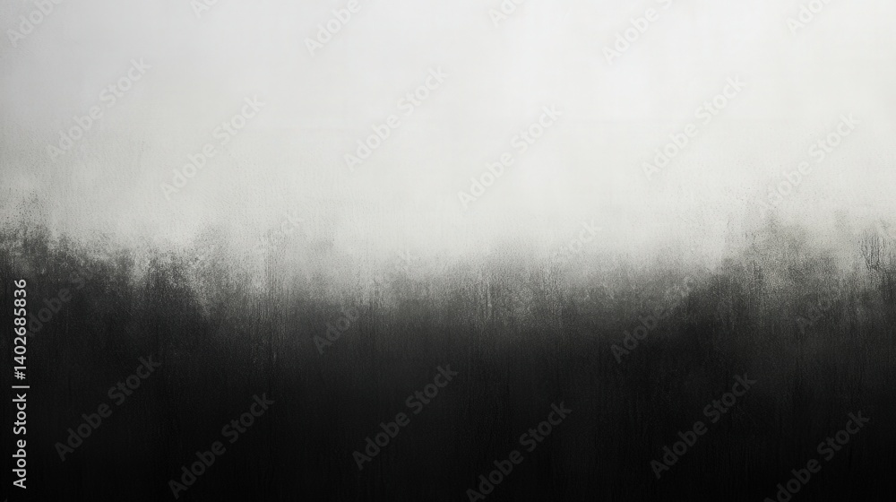 Aufkleber a foggy, ethereal landscape with a gradient from light to dark, creating a mysterious and moody atmo