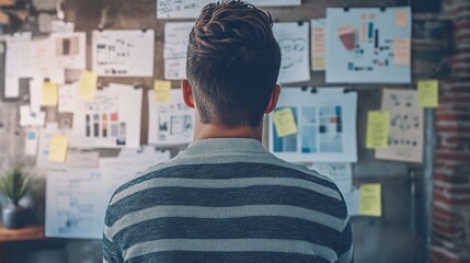 Fototapeta premium Innovator visualizes MVP impact with delayed trigger visuals.