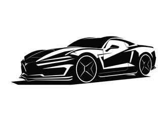 Car Logo concept minimalist silhouette design vector art