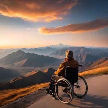 Sunset Mountain View from Wheelchair