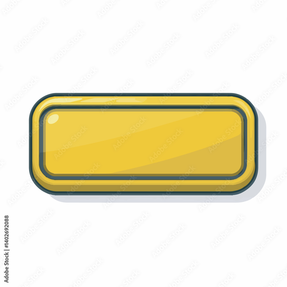 Poster glossy button shines brightly against plain background vector