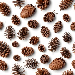 Pine Cone Pattern, Autumnal Background