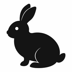 easter bunny silhouette vector illustration