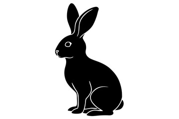 easter bunny silhouette vector illustration