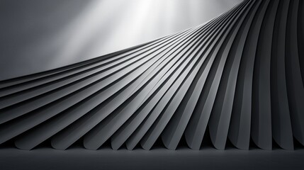 Obraz premium A 3D rendering of a futuristic architectural structure.