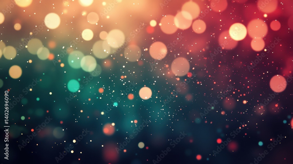 Poster a vibrant, abstract background featuring colorful bokeh lights and soft, blurred textures, creating 