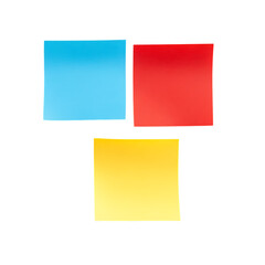Fototapeta premium Yellow blue red green sticky note png