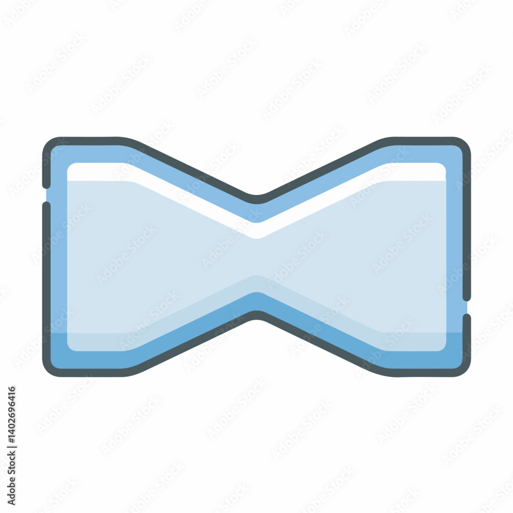 Poster shape figure displays symmetrically on white background flat design