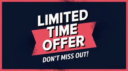 Eye catching promotional background with limited time offer message layout