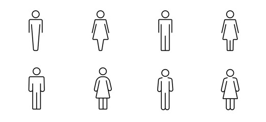 person outline human. Type body of people thin, normal. Body type: Thin, normal. Gender: Male and female.