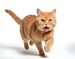 Obraz premium Playful Ginger Cat Running