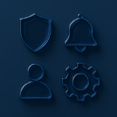 "Minimal 3D Crystal Texture Icon Set | Clear Luxurious Surface with Light Reflections and Soft Shadows on Clean Monotone Background | 8K Ultra HD"