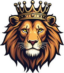 Majestic Lion Head Illustration - Vibrant and Intricately Detailed Art