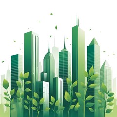 Green Cityscape Eco-Friendly Urban Landscape