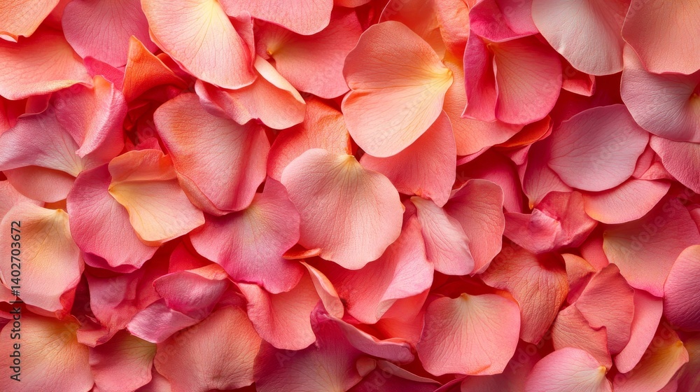 Poster Close up of delicate flower petals showcasing intricate macro textures and soft color gradients