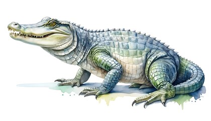 Fototapeta premium Watercolor Painting of an Alligator