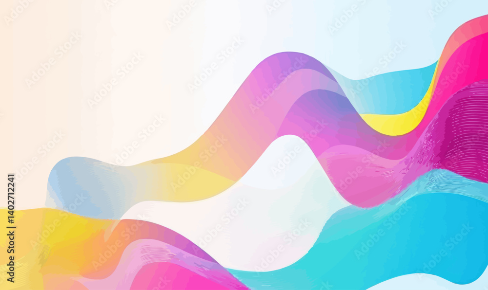 Poster vibrant gradient mesh wave background for modern design projects and presentations