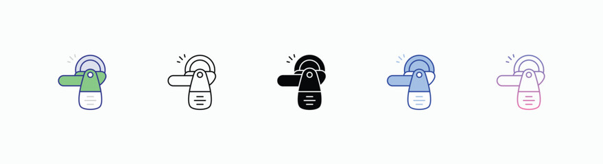 Angle Grinder icons set in different style vector stock 