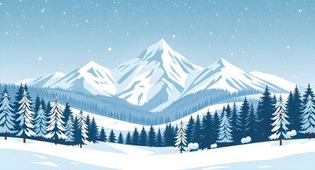 Fototapeta premium winter mountain landscape