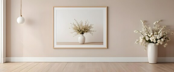Minimalist Home Decor Dried Flowers in Vase