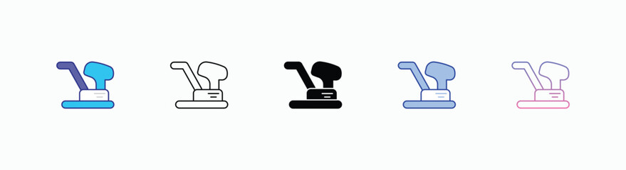 Belt Sander icons set in different style vector stock 