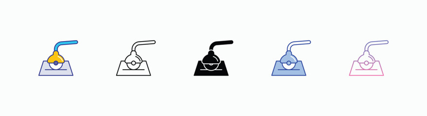 Obraz premium Tile Cutter icons set in different style vector stock 