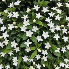 Lush White Flowers in Full Bloom