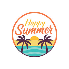 Obraz premium Summer vibes vector illustration. 