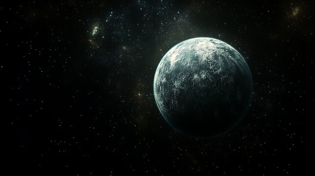 Alien Planet with Space, Stars, and Nebula.