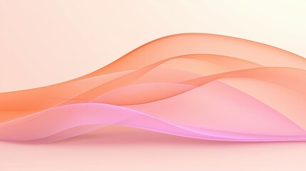 Abstract Art: A Flowing Dance of Pink and Orange