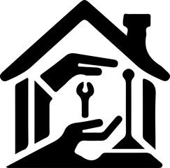 vector sketch illustration silhouette design icon logo symbol mascot construction building  