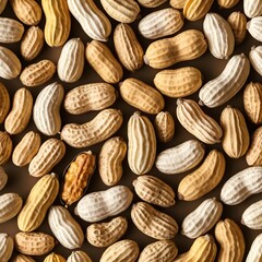 Fototapeta premium Close-up of Roasted Peanuts in Shells