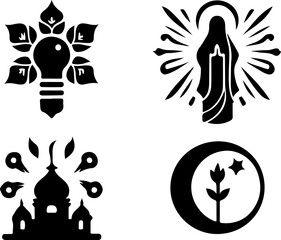 vector sketch illustration silhouette design icon logo symbol mascot religious and cultural religion  