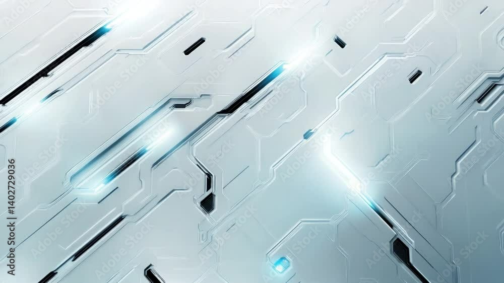 Poster abstract technology background with blue neon lights and sleek patterns for digital design or high-t