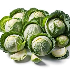 Obraz premium Fresh Green Cabbages