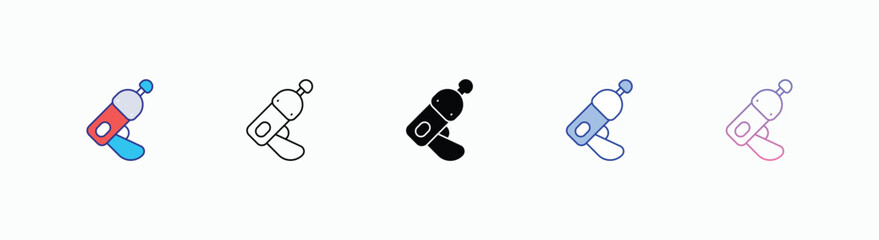 Impact Driver icons set in different style vector stock 