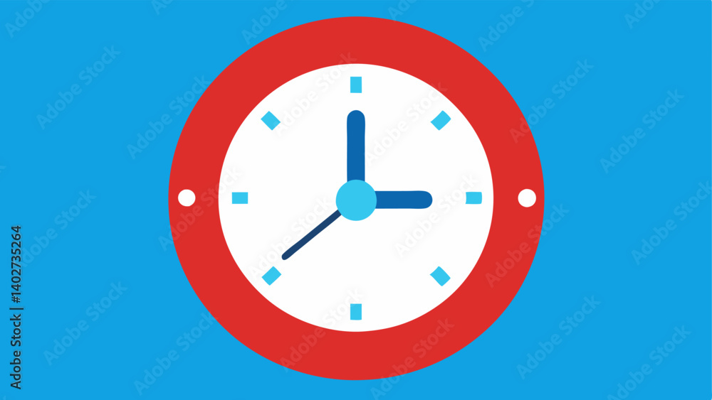 Poster time clock an image illustrating a wall clock showing the duration of the therapy session emphasizin