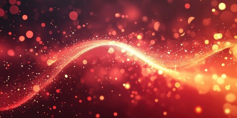 Fototapeta premium A beautiful and dynamic abstract composition featuring swirling lights and particles