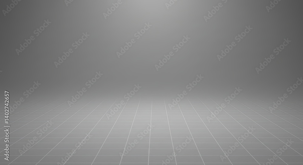Poster a gray background with a white square in the middle