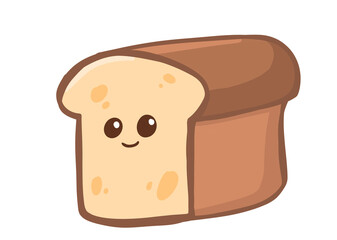 vector illustration of bread cute