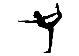A peaceful silhouette of a person practicing yoga