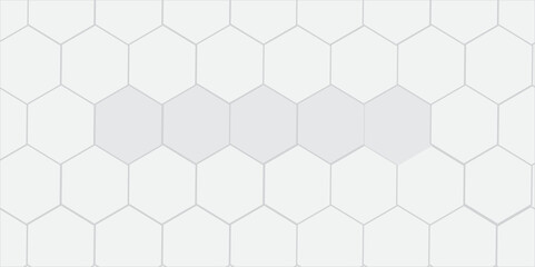 Seamless hexagonal geometric pattern with 3D honeycomb design, metallic texture, and modern grid structure