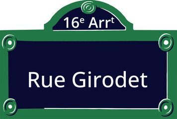 16e Arrt, Elegant Parisian Street Sign